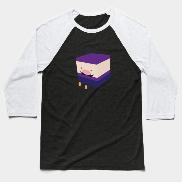 Purple Blockio Baseball T-Shirt by sparkmark